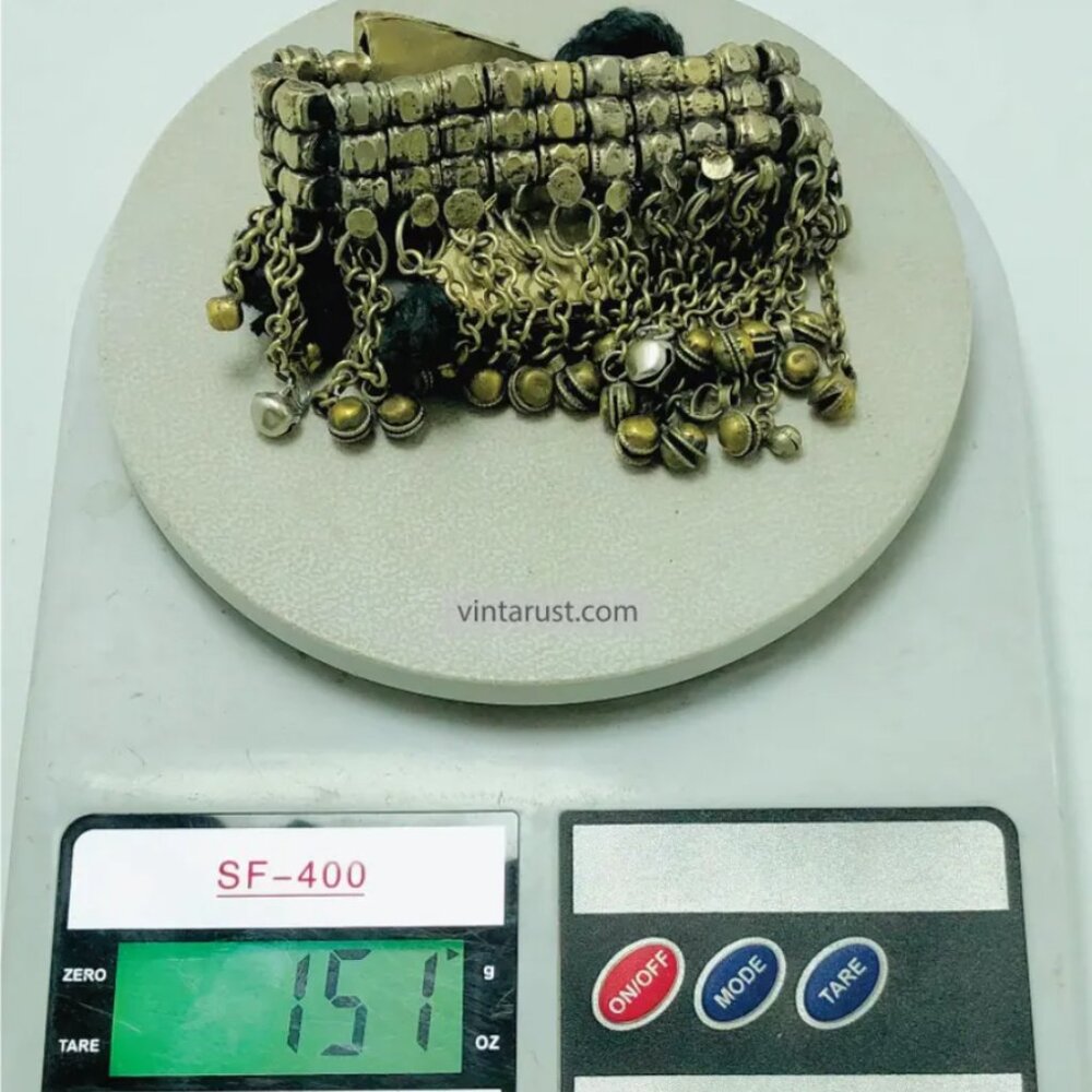 Stylish Statement Necklace With Silver Metal Bead… - image 7